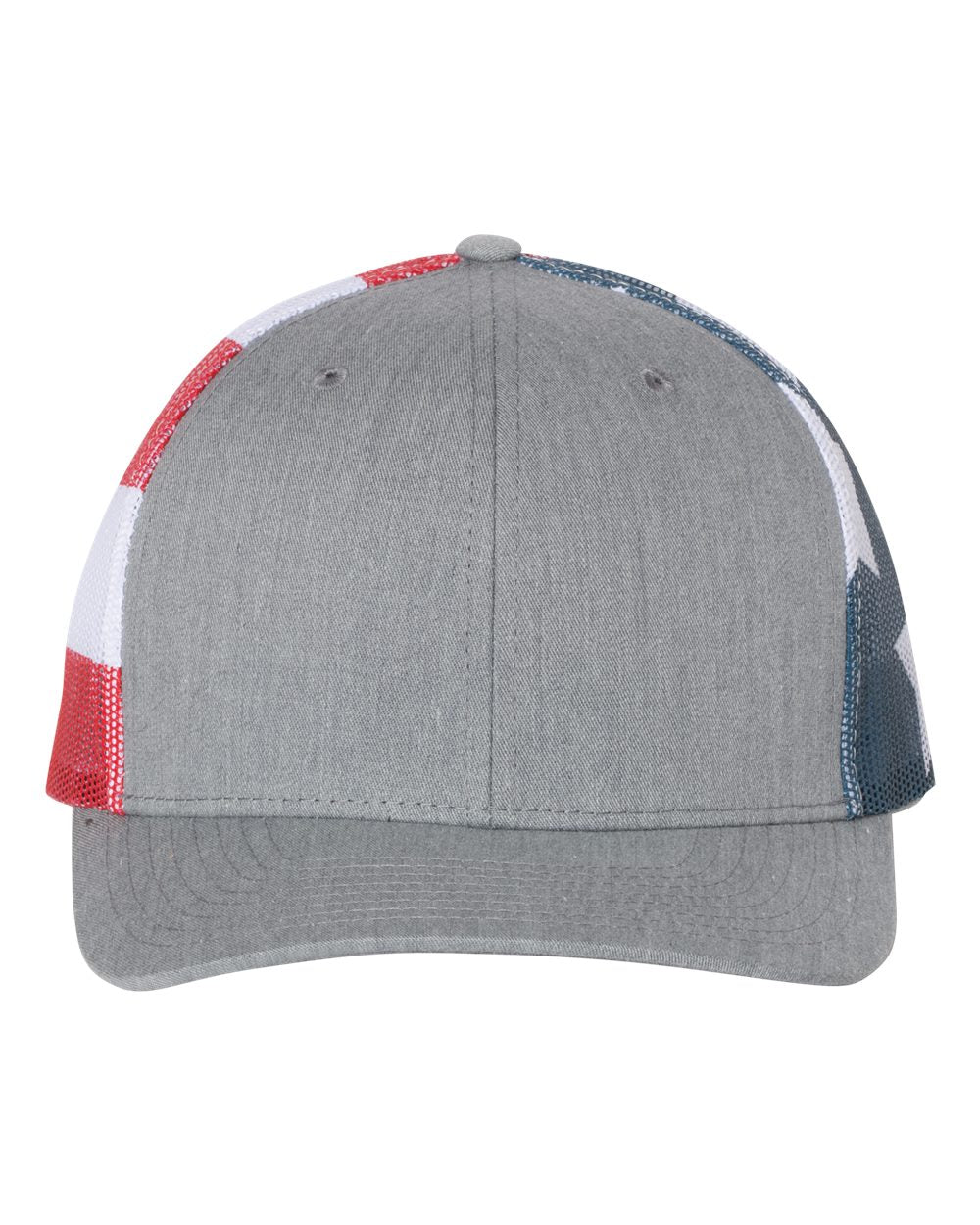 Grey and American Flag Trucker Hat