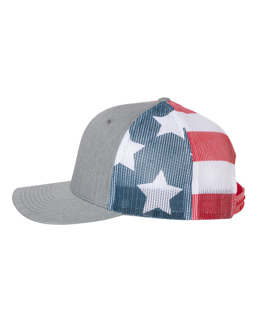 Grey and American Flag Trucker Hat